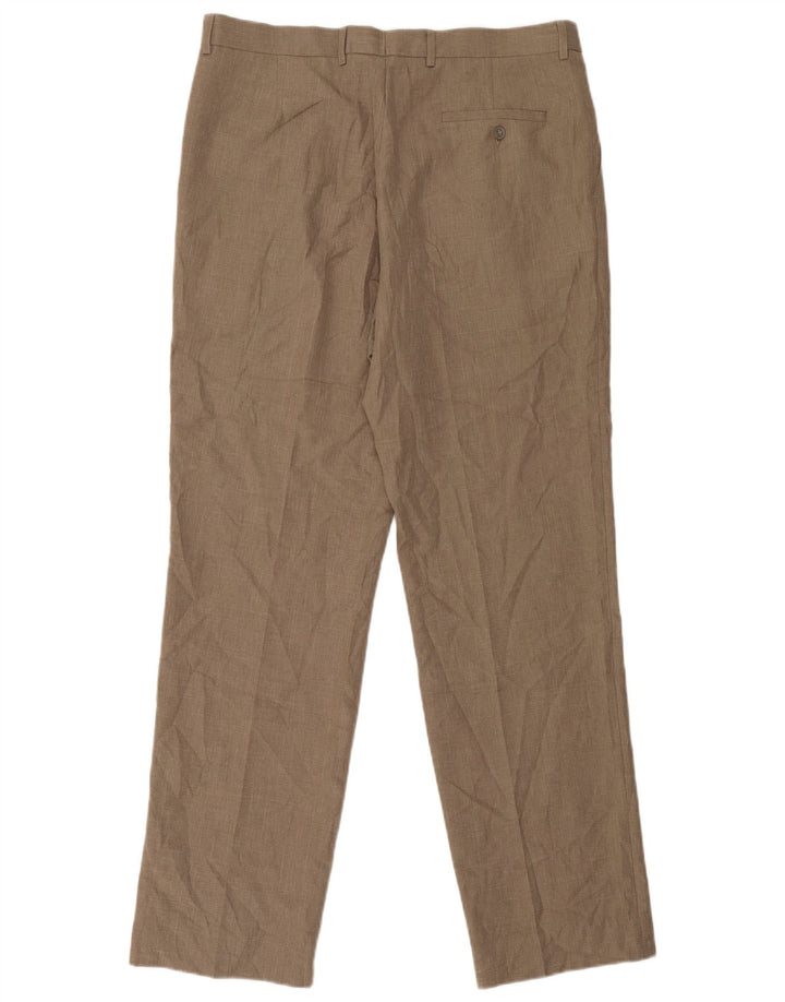Pantaloni de costum pentru bărbați Marks & Spencer L36 L33 poliester bej