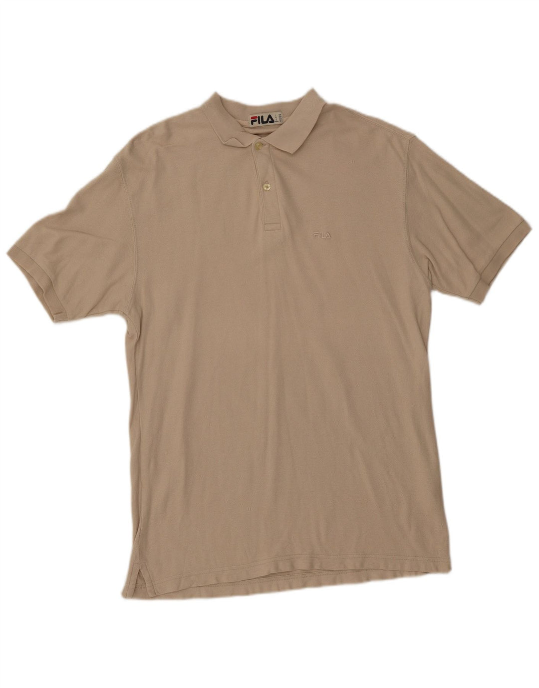 Tricou polo FILA pentru bărbați, bumbac, bej mediu