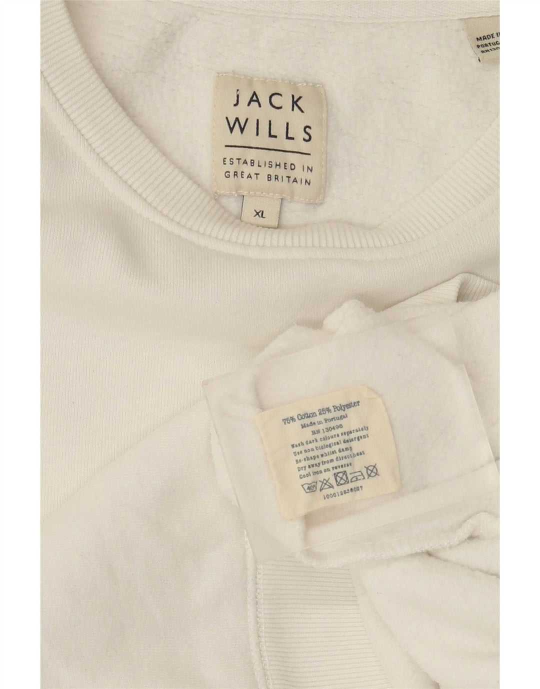 Pulover Jack Wills pentru bărbați, XL, bumbac alb