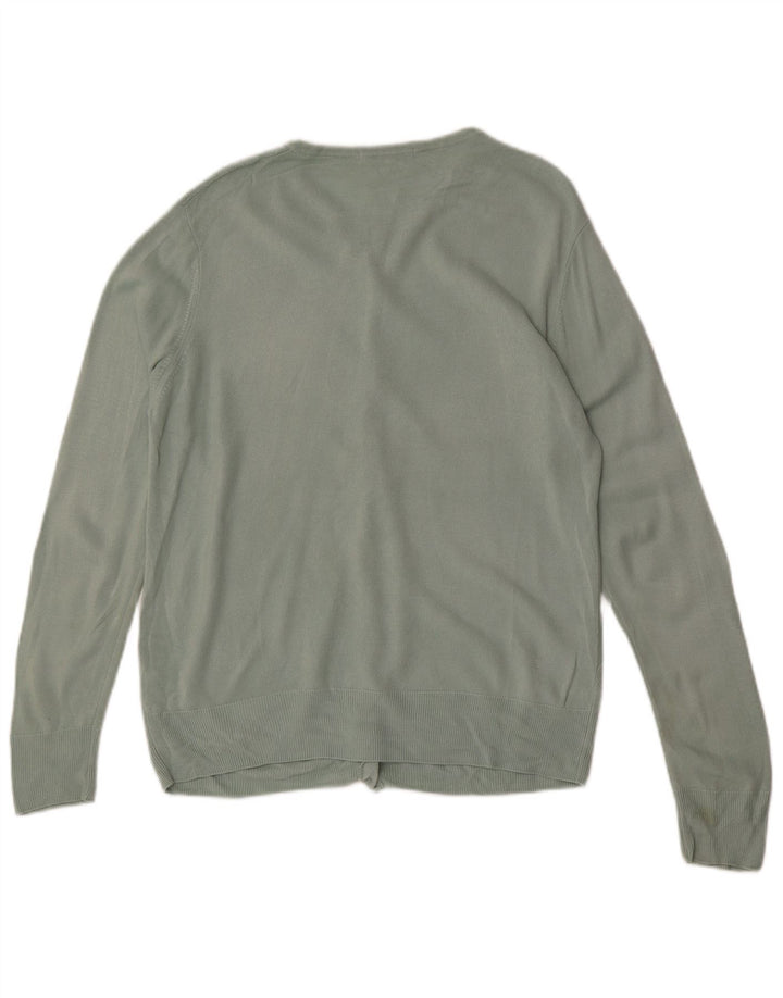 Pulover cardigan pentru femei Marks & Spencer UK 16 Large Green Argyle/Diamond