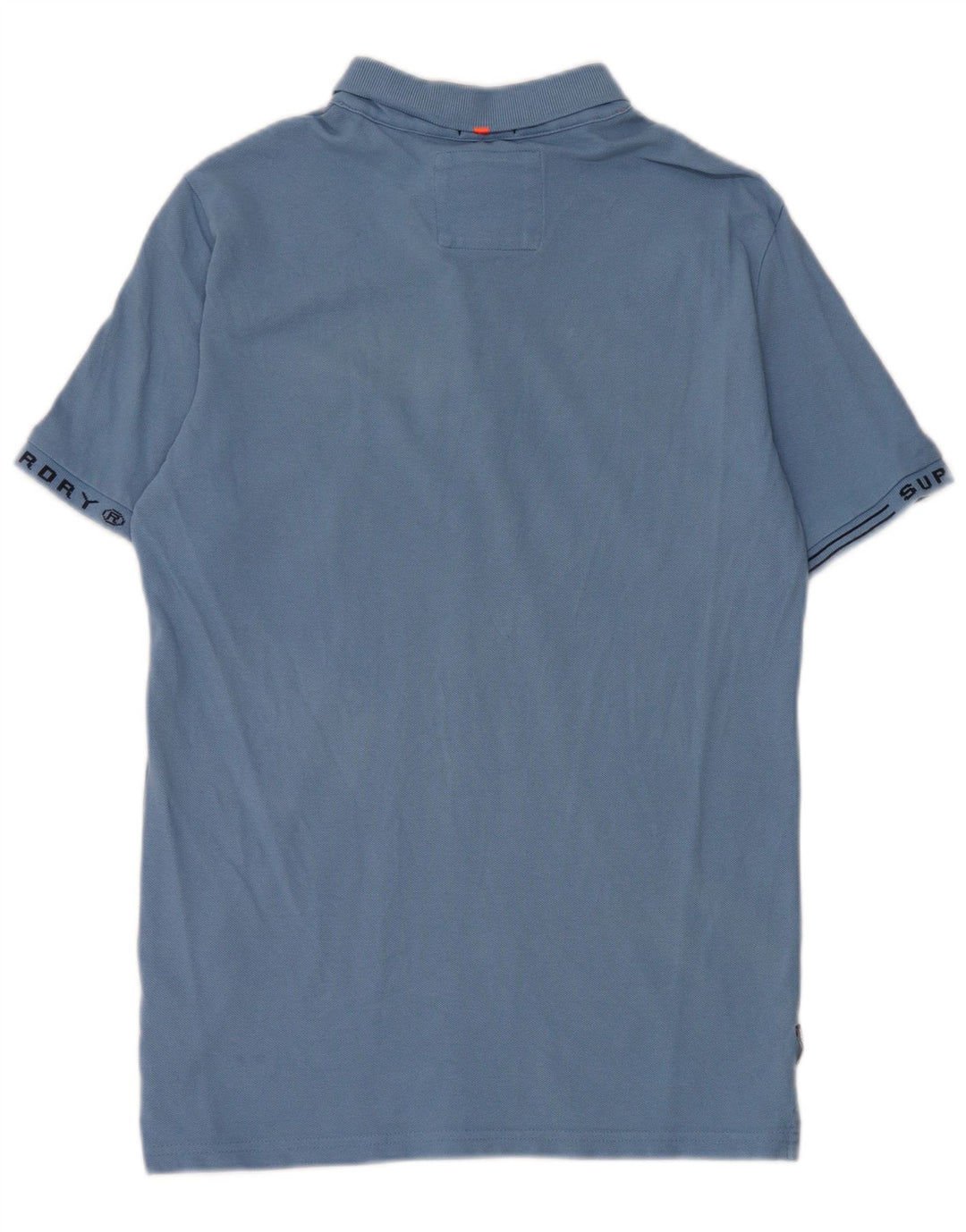 Tricou polo grafic pentru bărbați Superdry, bumbac albastru mediu