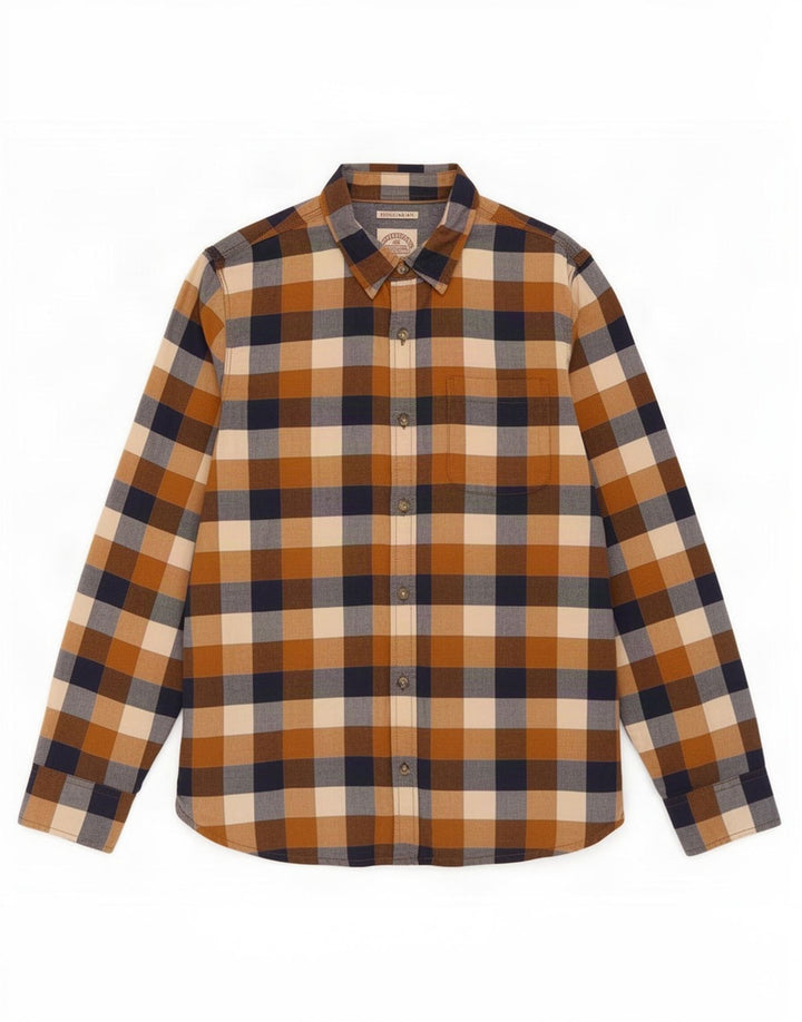 Cămașă pentru bărbați Fat Face Regular Fit, bumbac vichy multicolor mediu