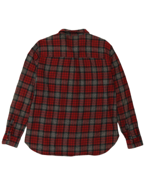 Cămașă de flanel Jack Wills pentru femei Boyfriend Fit UK 14, mare, burgundă
