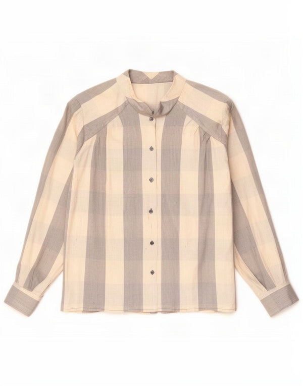 Vintage Bluză cămașă pentru femei UK 16 Large White Striped
