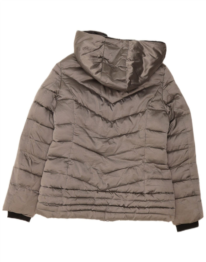 Jachetă căptușită cu glugă pentru femei Ellesse UK 14 Medium Silver