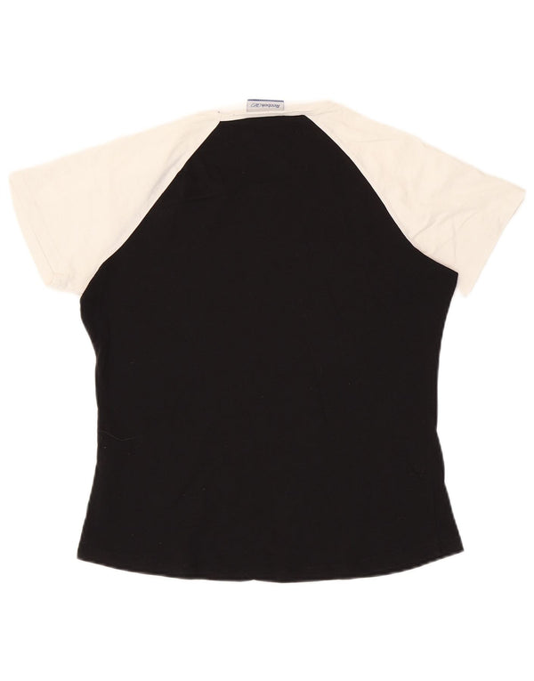 Tricou pentru femei Reebok Top UK 16, mare, negru, color block, bumbac
