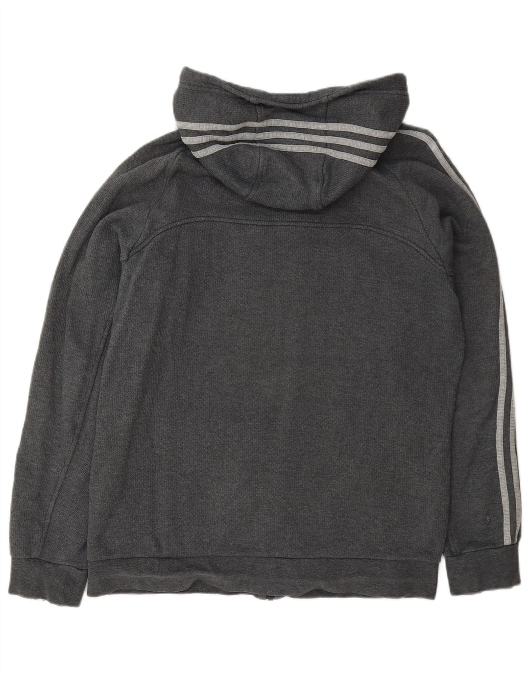 Pulover Adidas pentru bărbați, cu fermoar, bumbac, gri mediu