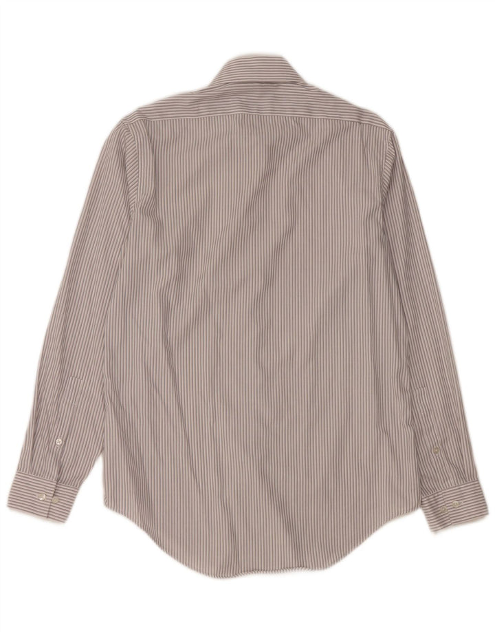 Cămașă pentru bărbați Calvin Klein Slim Fit Mărimea 15 1/2 Medium Gri cu dungi