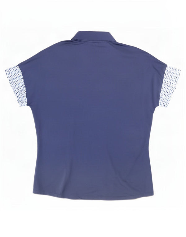 Tricou Adidas pentru bărbați cu fermoar și gât Top XL bleumarin pete