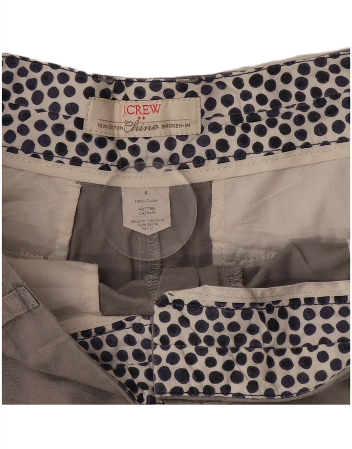 Pantaloni scurți chino pentru femei Crew US 6 Medium W25 bumbac gri