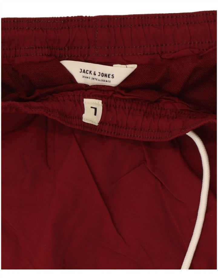 Pantaloni scurți de înot cu grafică Jack & Jones pentru bărbați, mari din poliester burgundă