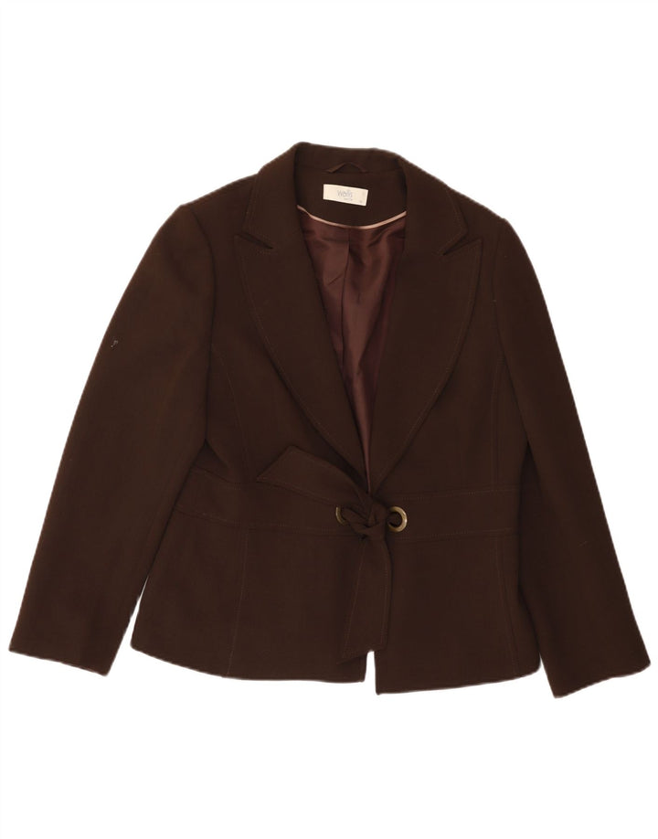 Jachetă pentru femei WALLIS Petites Blazer UK 14 mare, maro, poliester