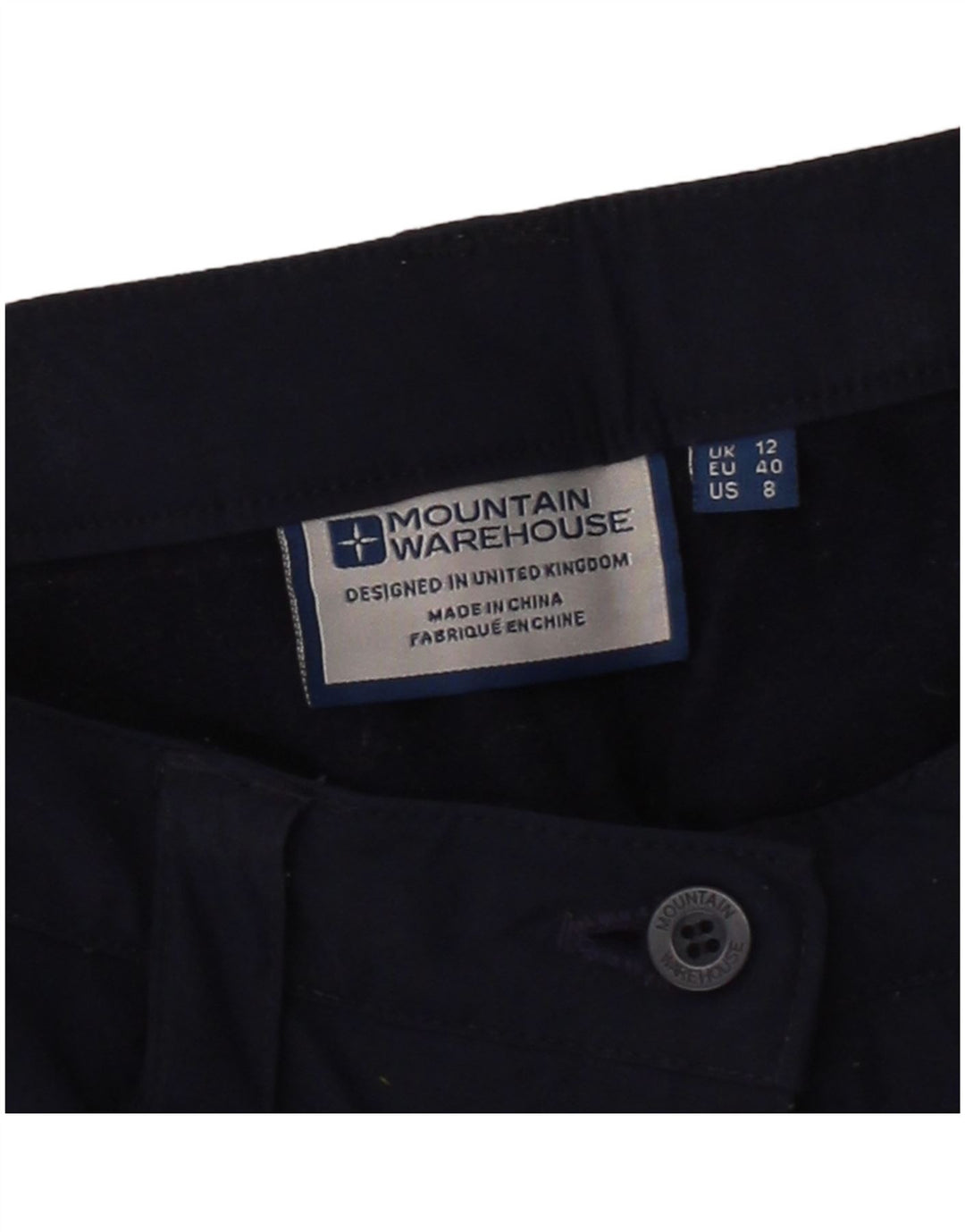 MOUNTAIN WAREHOUSE Womens Cargo Trousers UK 12 Medium W32 L29 Navy Blue