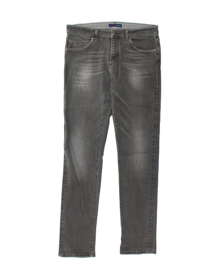 TRUSSARDI Womens Slim Jeans W32 L33 Grey Vintage Trussardi and Second-Hand Trussardi from Messina Hembry 