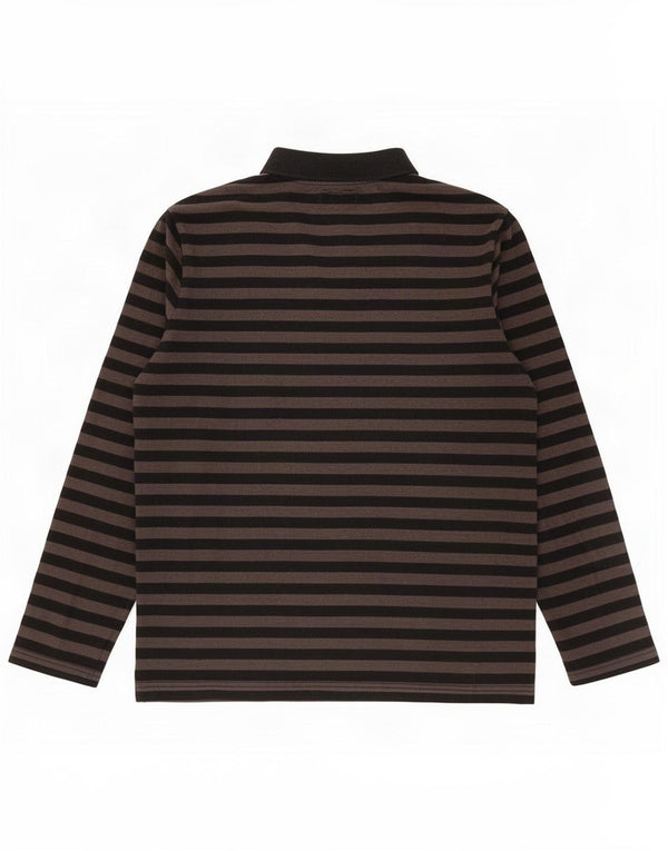 Tricou polo Rugby cu mânecă lungă pentru bărbați Zara XL, bumbac cu dungi negre