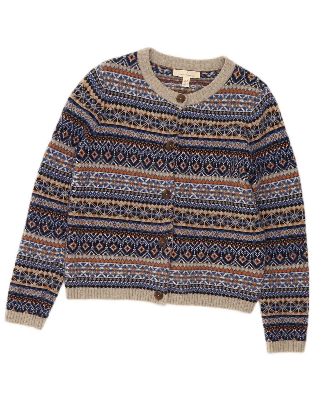 Pulover cardigan pentru femei Seasalt Cornwall UK 14 mare multicolor