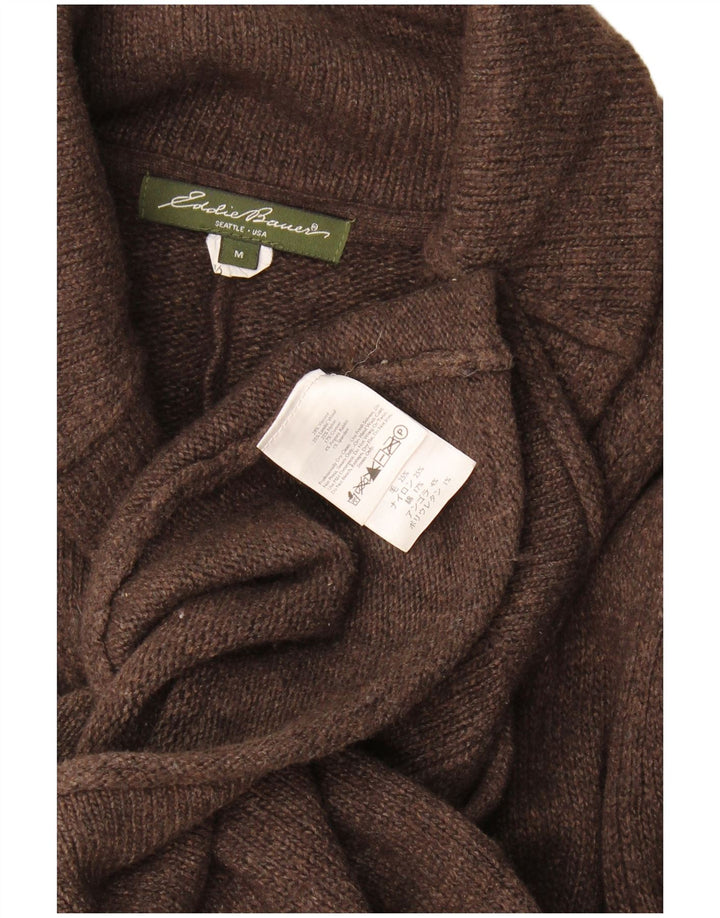 Pulover cardigan pentru femei Eddie Bauer UK 12 Maro Mediu Angora