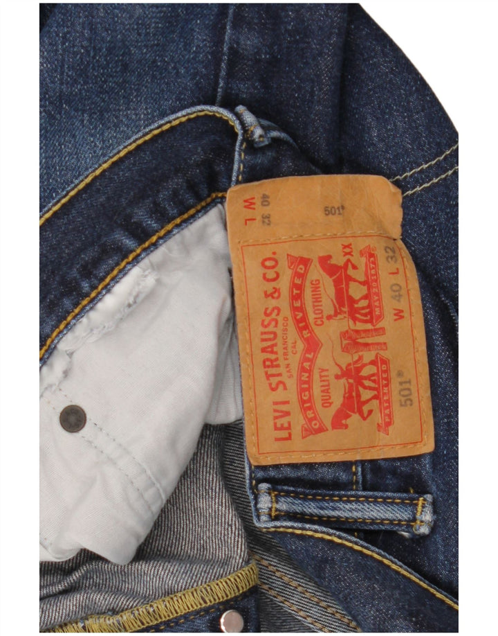 Blugi drepti pentru bărbați Levi's 501 W40 L32 bleumarin