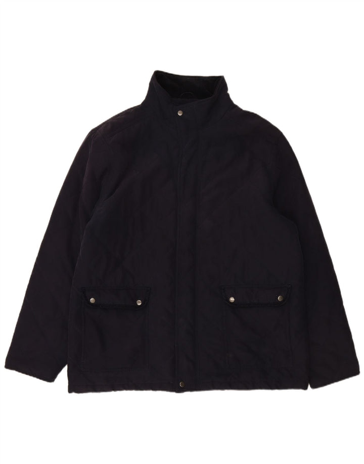 JAMES PRINGLE Mens Quilted Jacket UK 42 XL Navy Blue Polyester