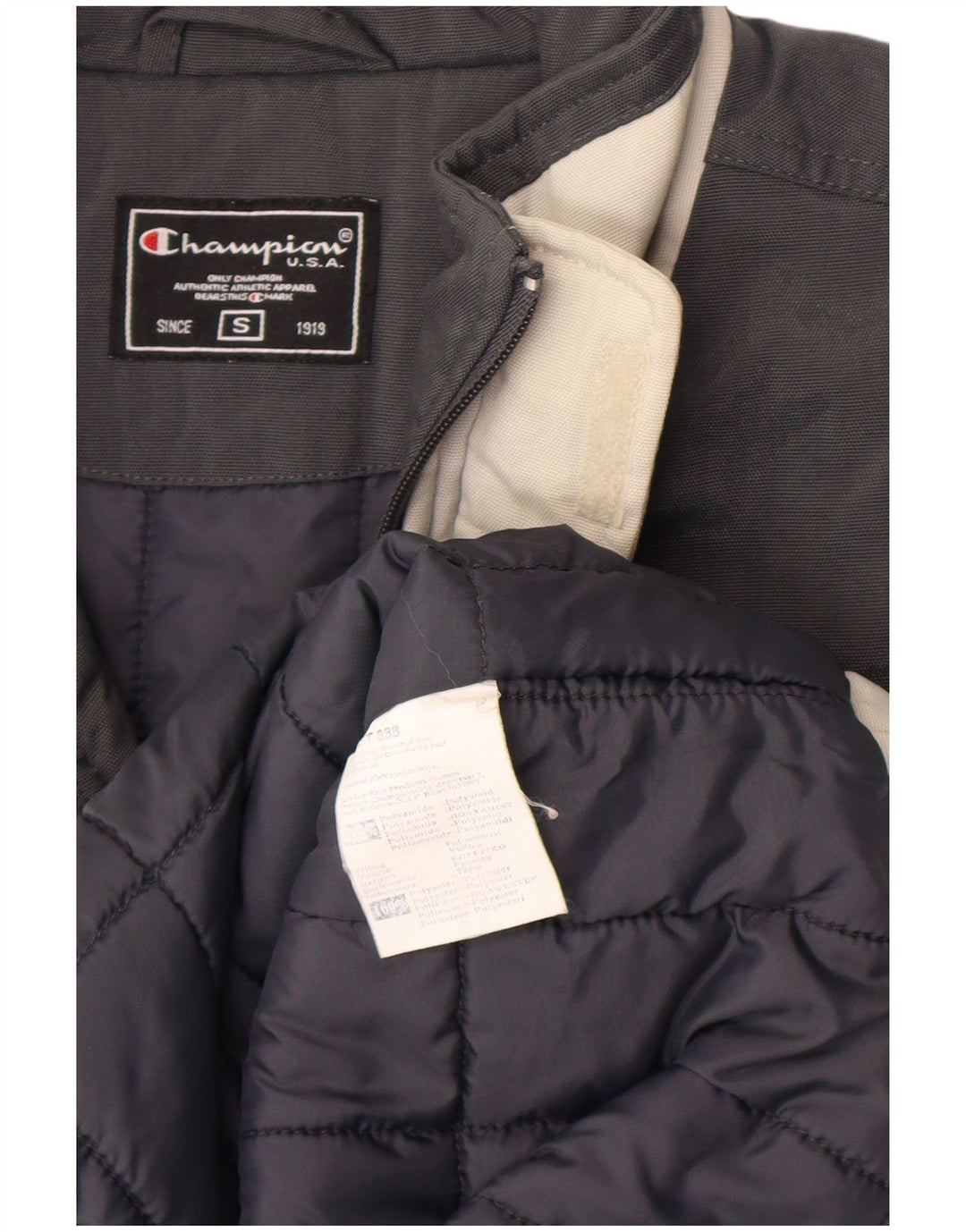 Gilet capitonat pentru bărbați Champion UK 36 Small, gri, poliamidă color bloc