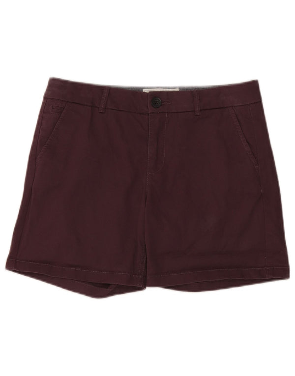 Pantaloni scurți chino pentru femei Fat Face UK 10 Small W30 Burgundy Bumbac
