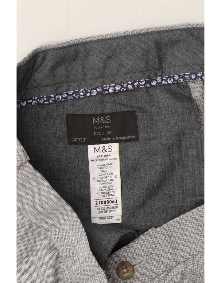 Marks & Spencer Pantaloni obișnuiți pentru bărbați L40 L29 Gri poliester