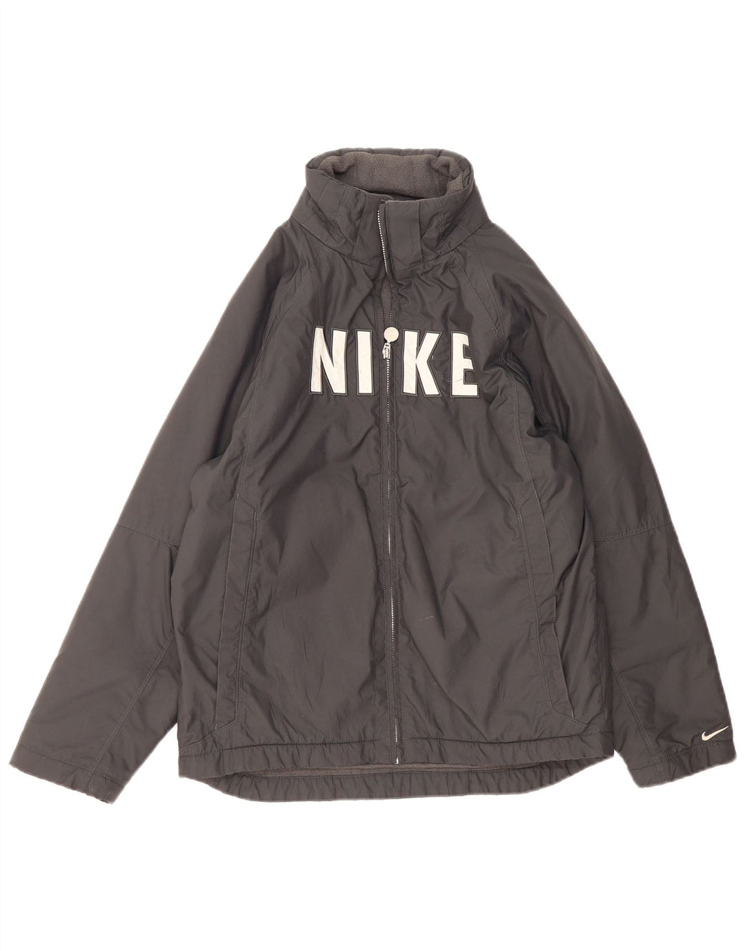 Jachetă Windbreaker pentru fete cu grafică Nike 12-13 ani, mare, gri, poliester