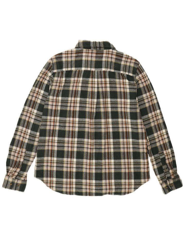 Cămașă de flanel pentru bărbați Eddie Bauer, bumbac carouri verde mare