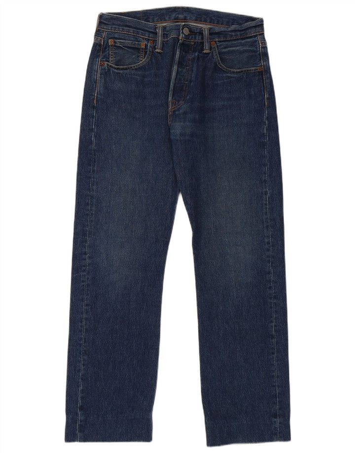 Blugi drepti pentru bărbați Levi's 501 W30 L28 Bumbac bleumarin