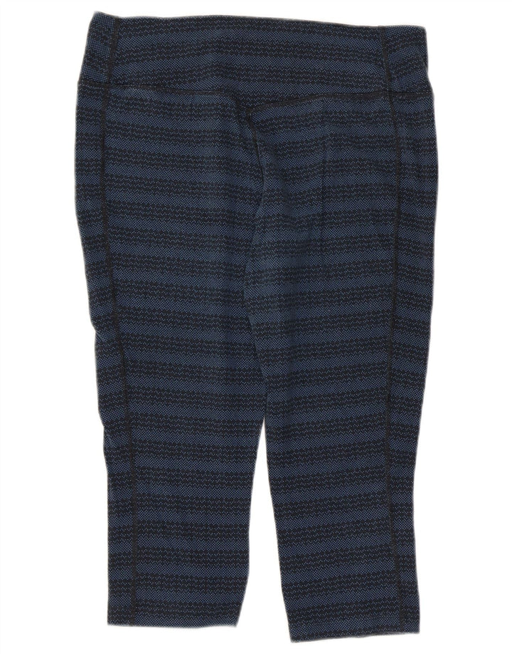 Leggings NIKE Dri Fit Capri pentru femei UK 14, mare, albastru, bumbac cu dungi