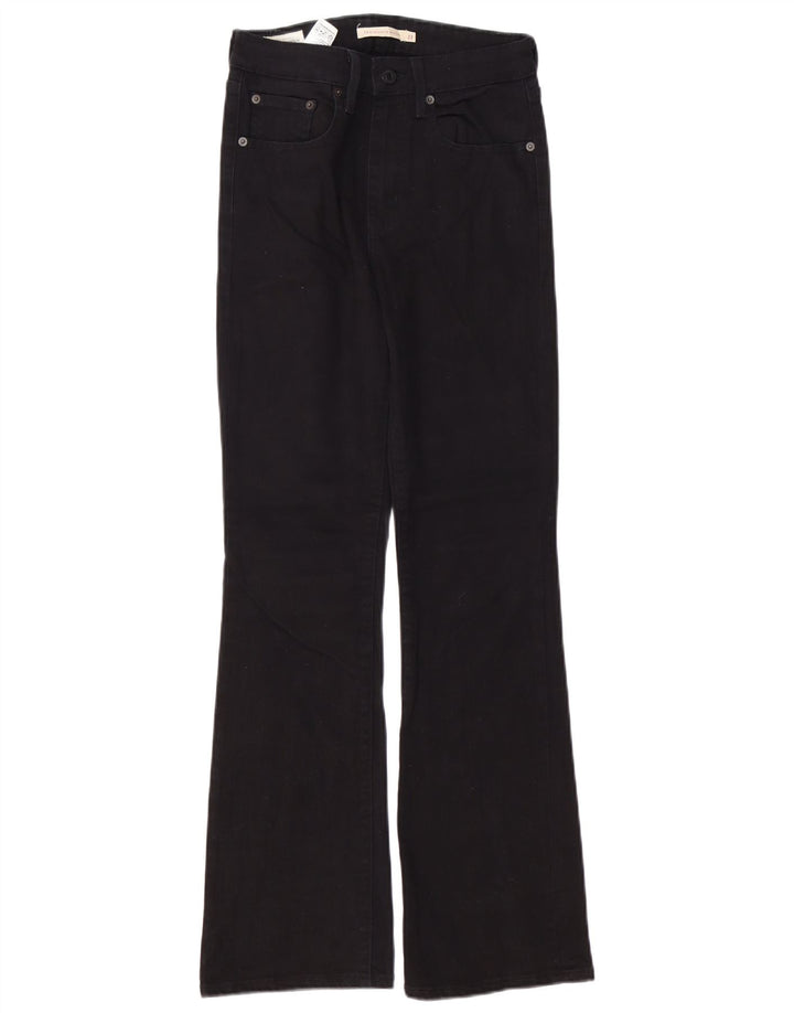 Blugi bootcut cu talie mare LEVI'S 725, W27 L30, bumbac negru