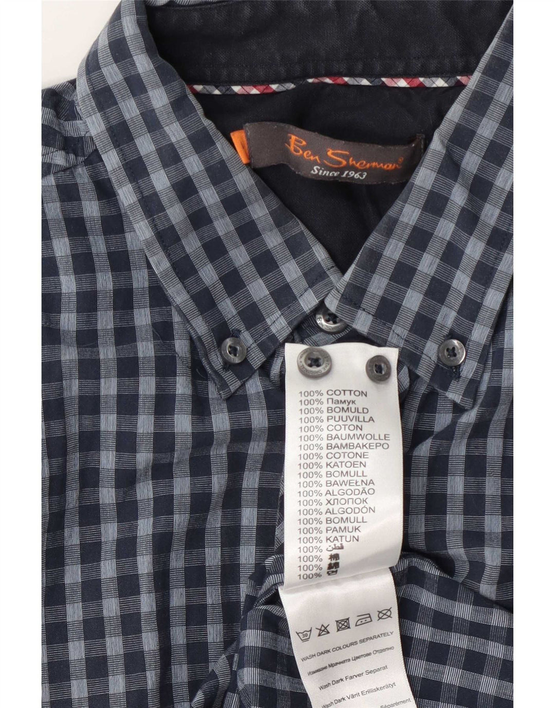 Cămașă pentru bărbați Ben Sherman, mare, bleumarin, din bumbac