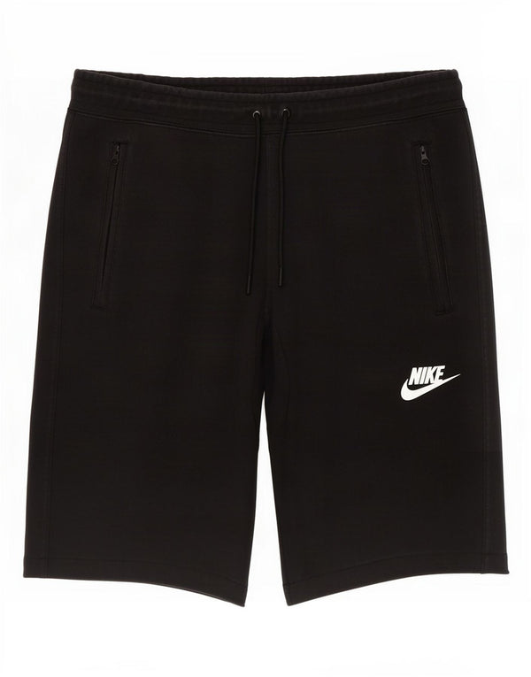 Pantaloni scurți sport Nike pentru bărbați, bumbac mediu negru