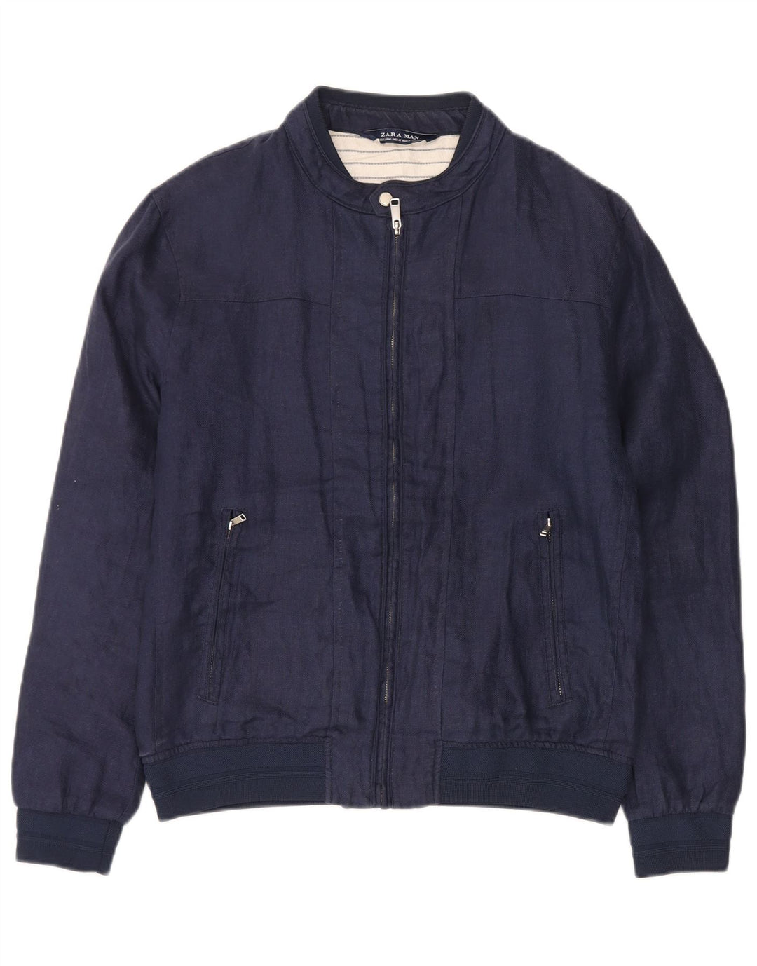 Bomber pentru bărbați Zara UK 40, mare, albastru marin, in