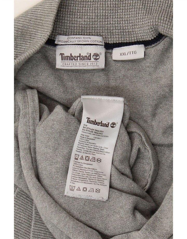 Pulover cardigan pentru bărbați Timberland 2XL bumbac gri