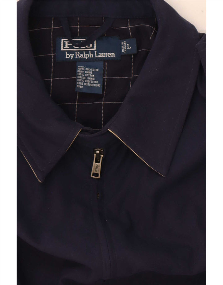 Jachetă bomber pentru bărbați Polo Ralph Lauren UK 40 mare, poliester bleumarin