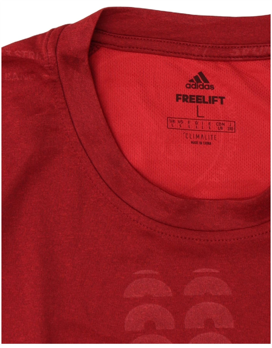 Tricou grafic ADIDAS Climalite pentru bărbați Top mare burgundă
