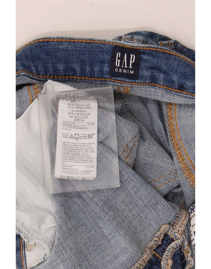 Blugi slim pentru bărbați Gap Distressed W24 L27 Bumbac albastru