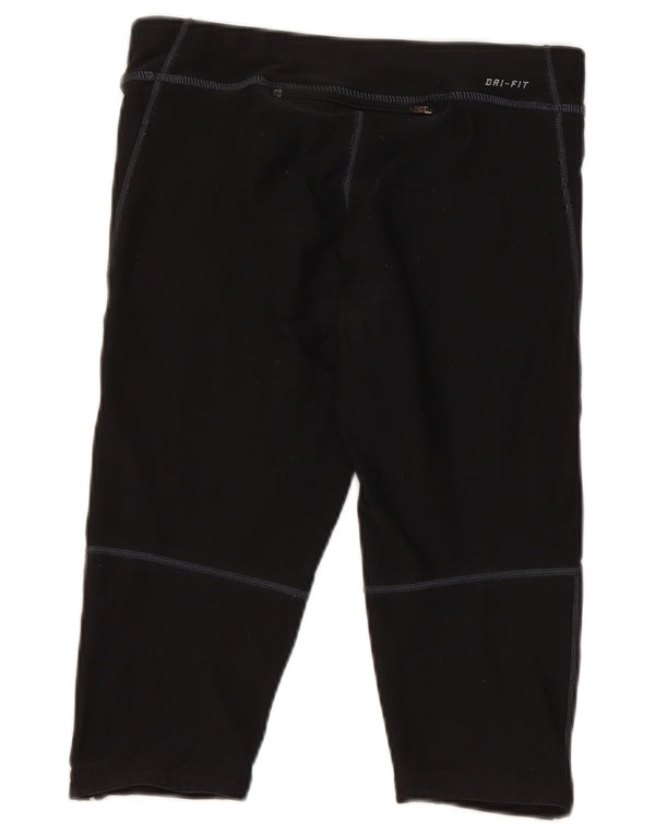 Leggings capri Nike Dri Fit pentru femei UK 10 Poliester negru mic