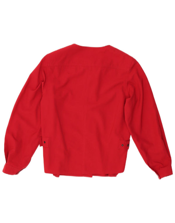 Bluză cămașă pentru femei VINTAGE IT 42 Lână virgină roșie medie