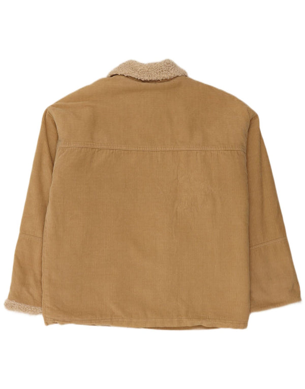 Jachetă pentru bărbați Urban Outfitters Sherpa Corduroy UK 38 Medium Beige Bumbac