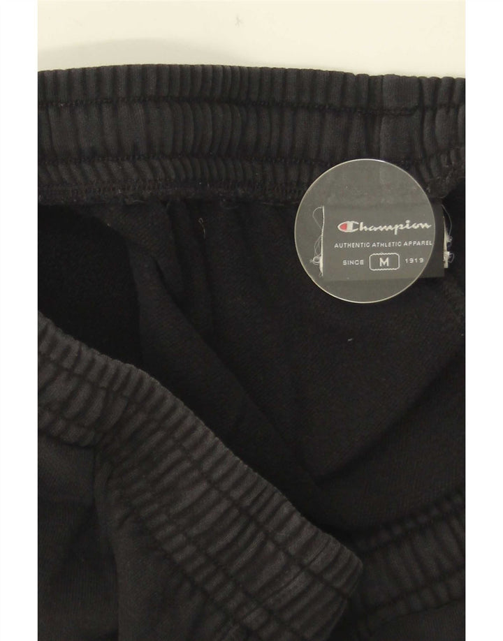 Pantaloni de trening Champion pentru bărbați, bumbac color bloc negru mediu