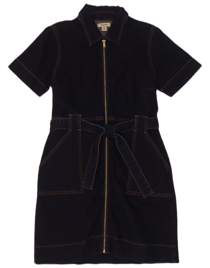 Rochie denim Oasis pentru femei UK 12 Medium Bluemarin Bumbac