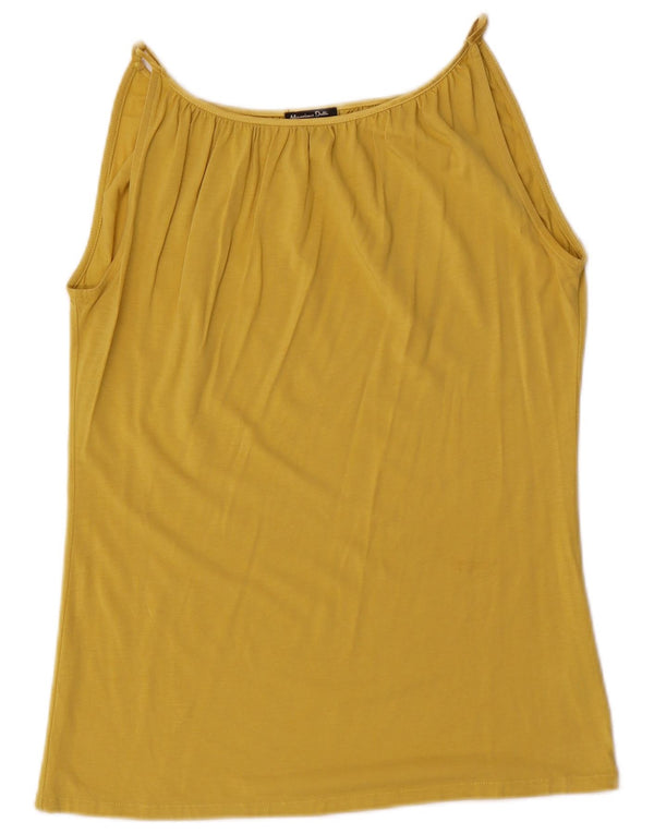 Top camis Massimo Dutti pentru femei UK 14 Medium Yellow Lyocell