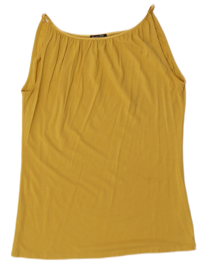 Top camis Massimo Dutti pentru femei UK 14 Medium Yellow Lyocell