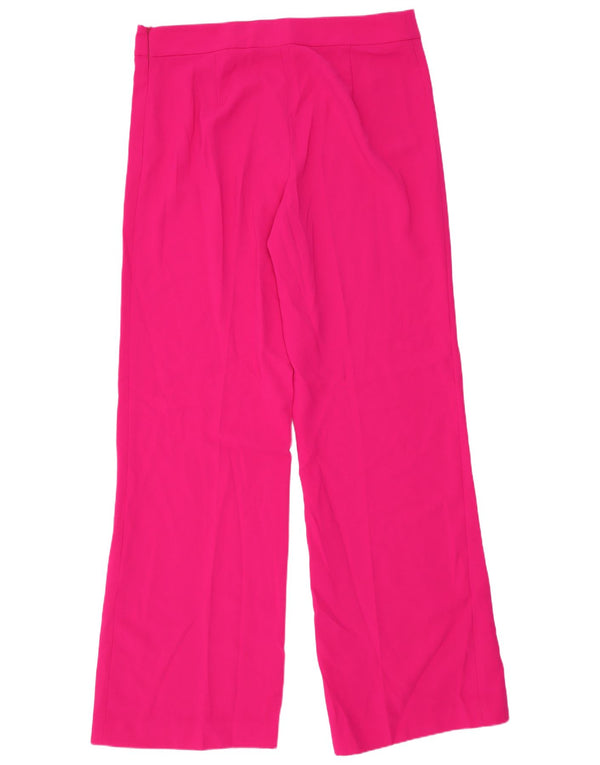 Pantaloni casual pentru femei cu talie înaltă Zara XL W32 L34 roz