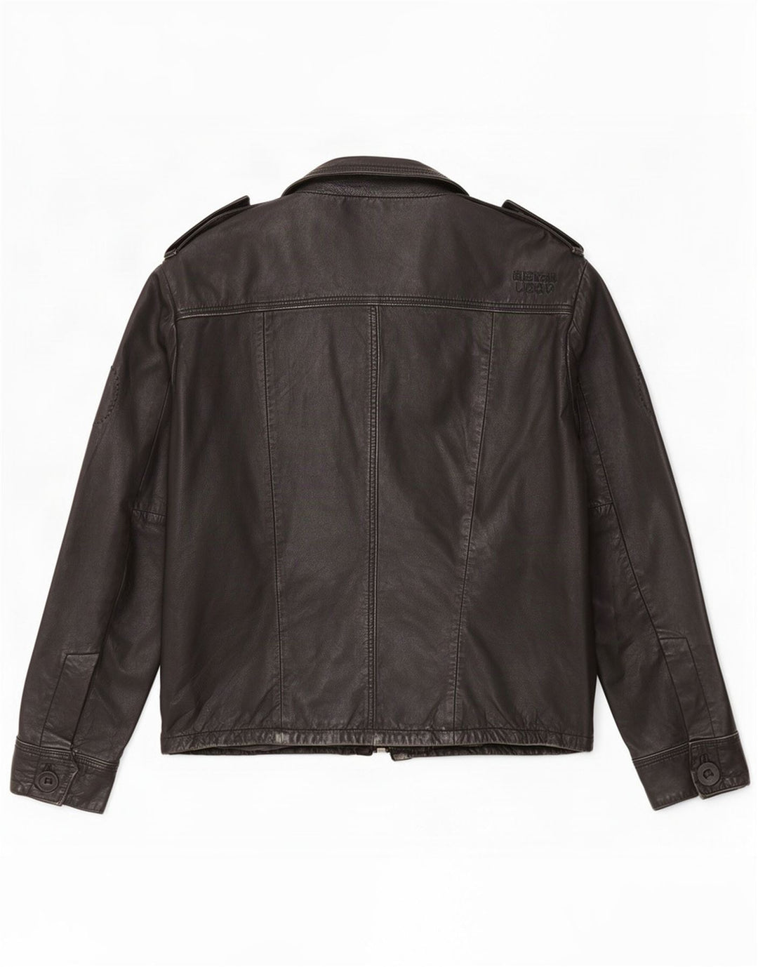 Jachetă militară din piele pentru bărbați Superdry UK 40 Large Black