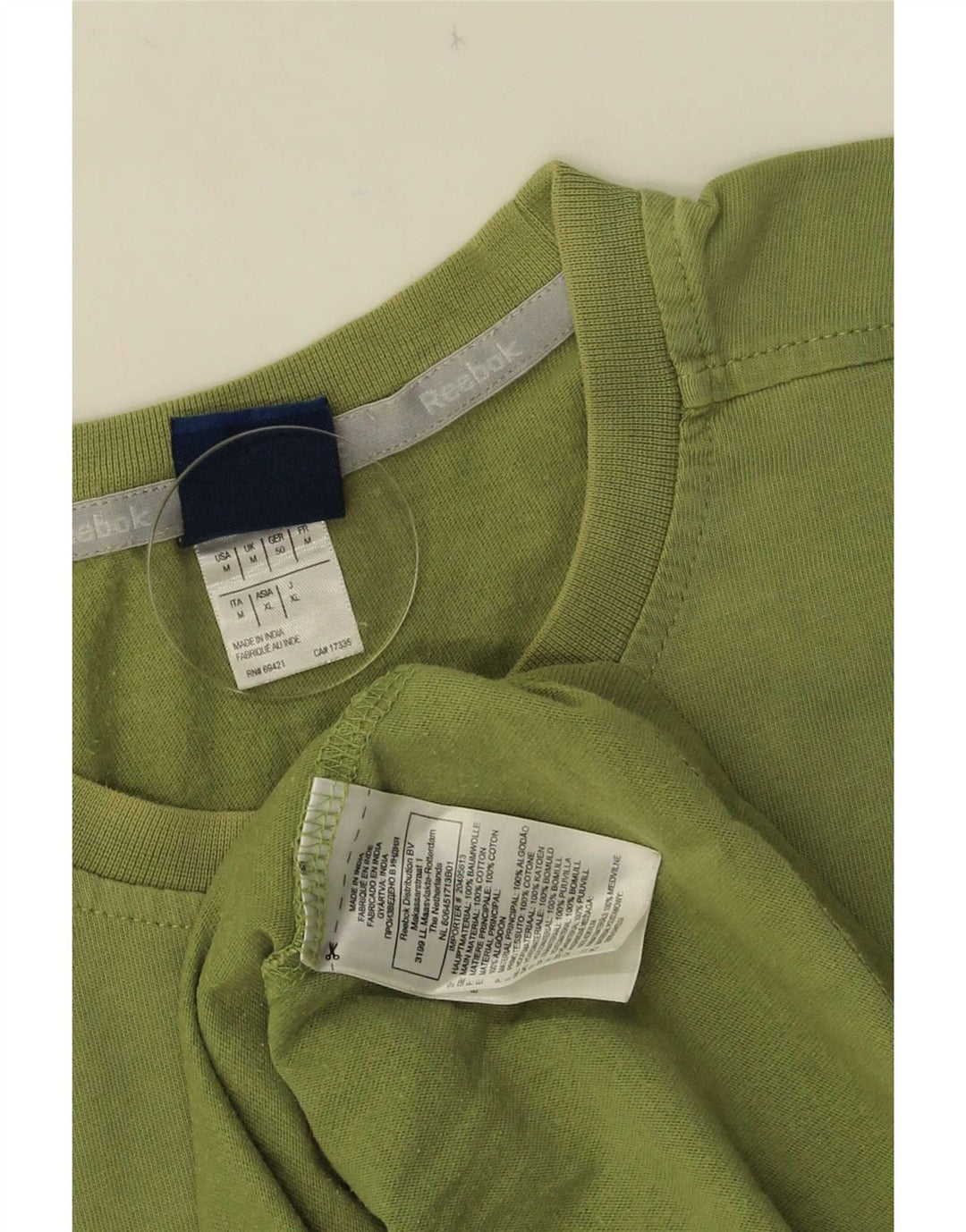 Tricou pentru bărbați Reebok Top din bumbac verde mediu