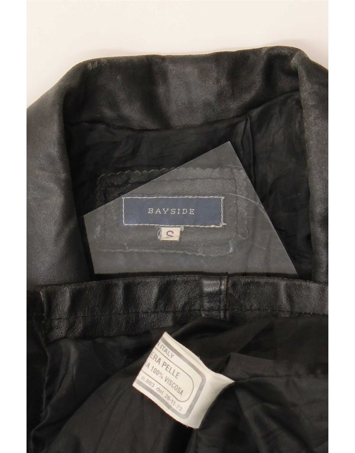 Geacă de piele Bayside pentru femei UK 10 Small Black