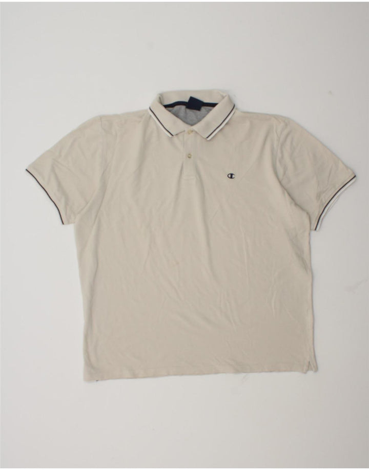 Tricou polo pentru bărbați Champion 3XL alb catifelat